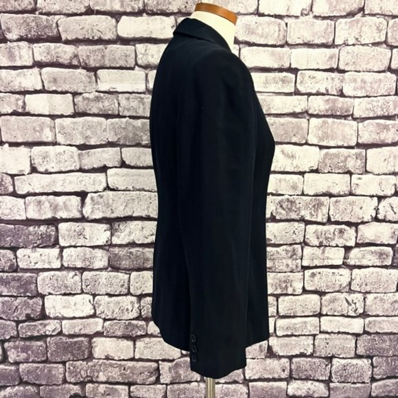 Ann Taylor Navy 3 Button Long Sleeve Fully Lined Jacket Size 4P - Picture 8 of 9